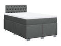 Sommier à Boislis de lit avec matelas gris foncé 120x190cm tissu CPTV23370