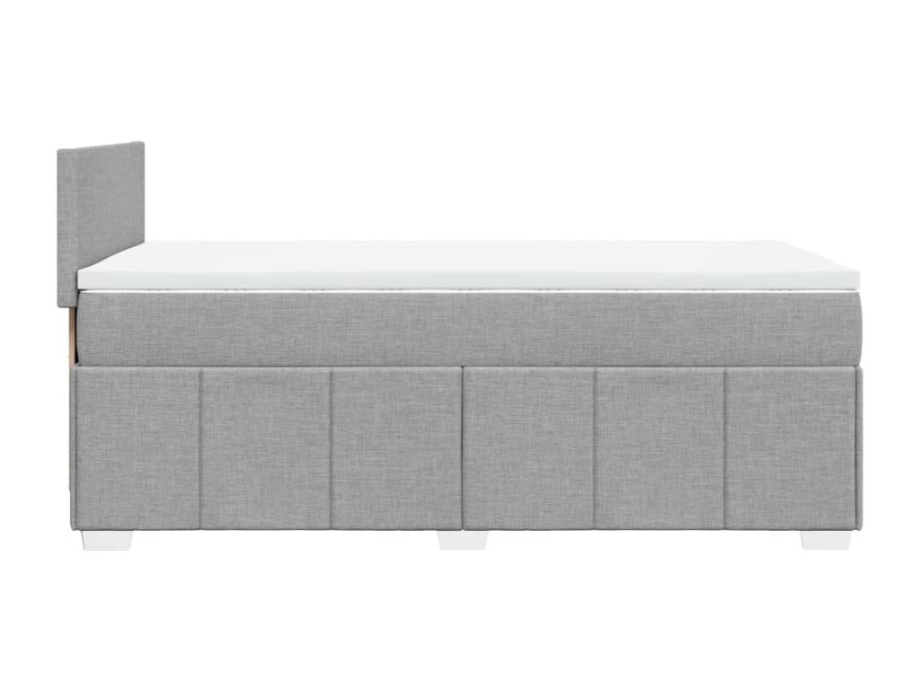 Sommier à Mobenze de lit avec matelas Gris clair 90x200 cm Tissu XDQW42391