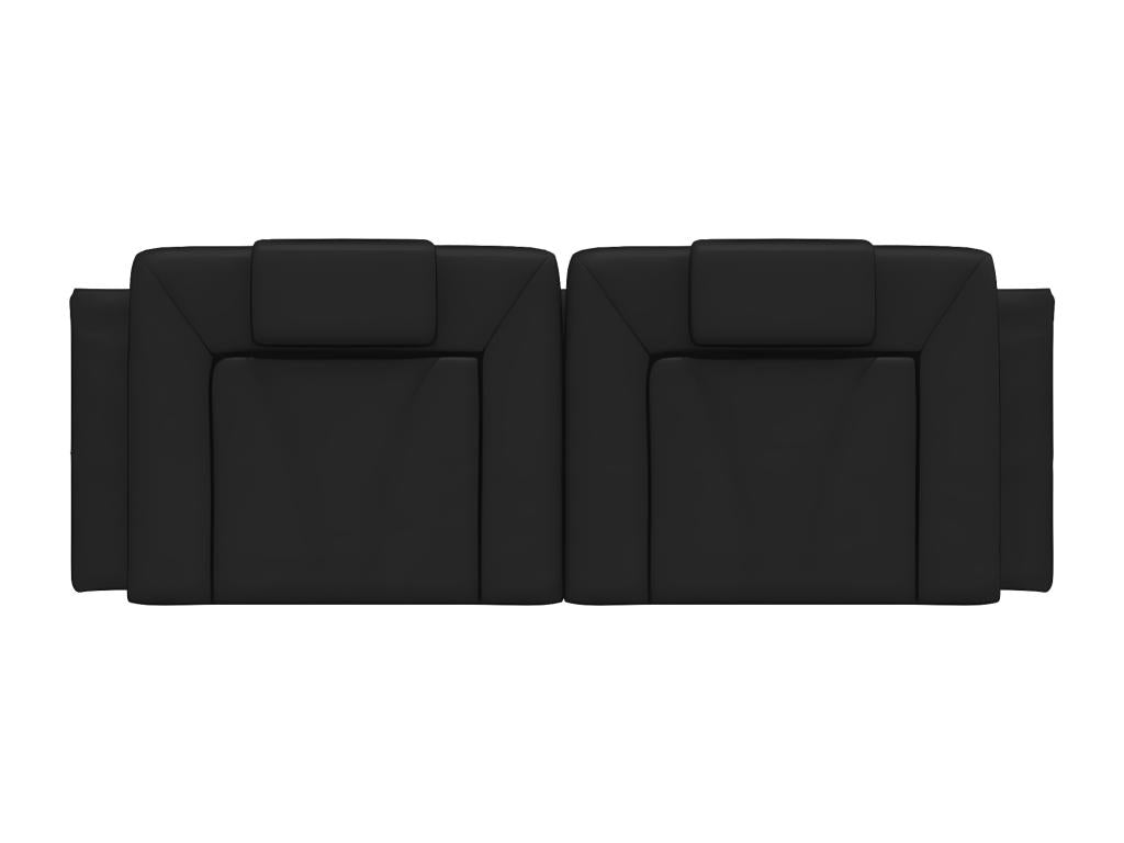 Coussin de tête de lit noir 140 cm similicuir HFQL50157