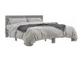 Cadre de lit Boislis gris 160x200 bois d'ingénierie et métal NAYA64671