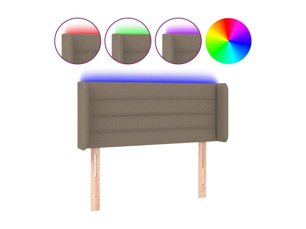 Tête de lit à LED Boislis 103x16x78/88 cm Tissu YNXH44670