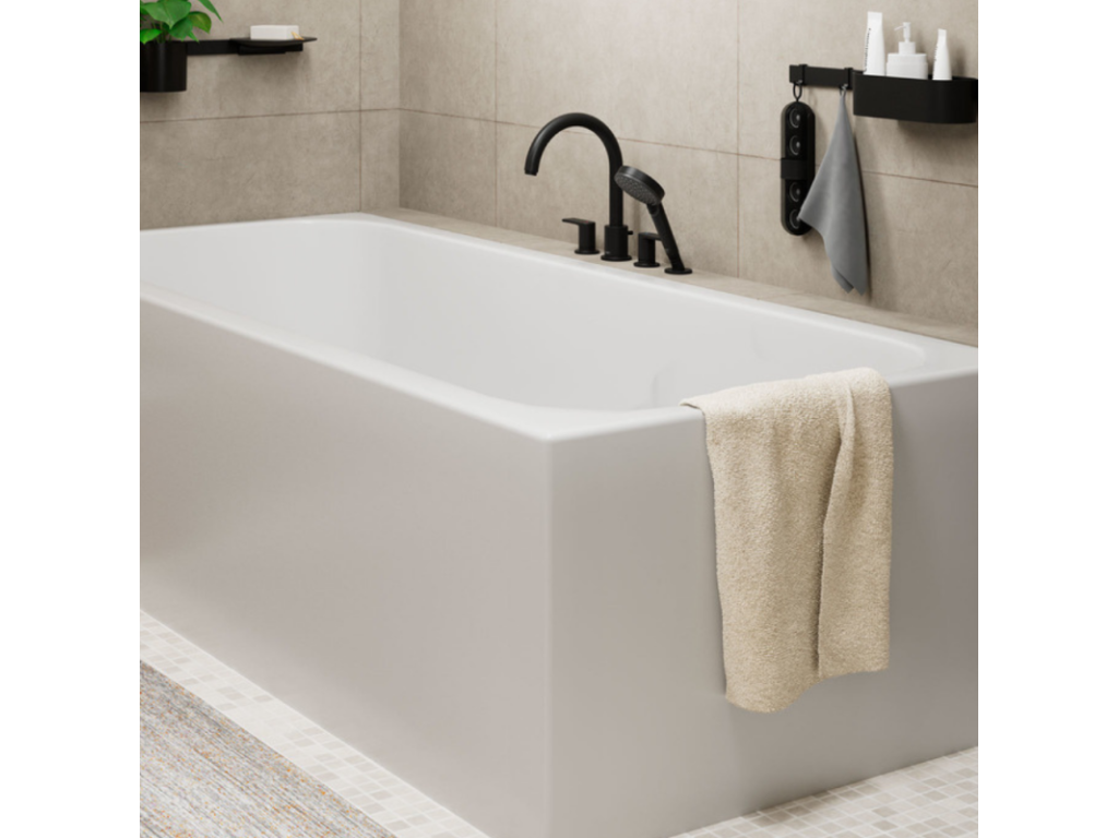 Robinet mitigeur bain douche 4 trous Mobenze noir mat LHJX56331