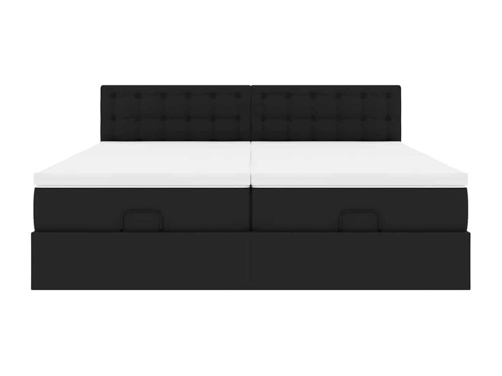 Cadre de lit PINPAI avec matelas noir 160x200 cm similicuir EDRJ79918