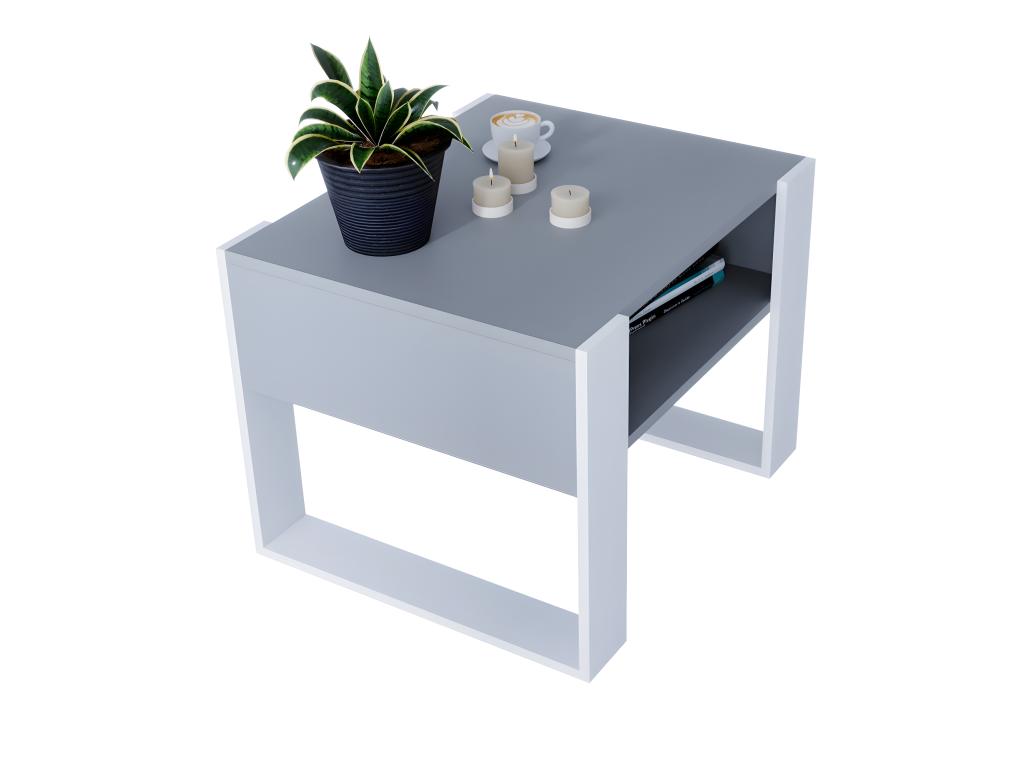 Table basse Mobenze 65 Gris / Blanc YGBZ82080