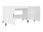 Bureau table poste de bois blanc 140x50x75 cm 02 0023541 IJKS88041