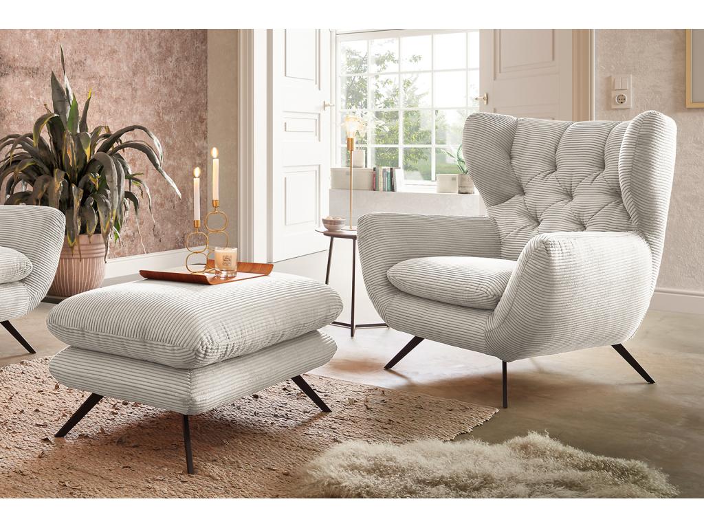 Fauteuil - blanc crème - Mobenze YYLW19582
