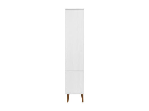 Armoire à vitrine Mobenze Blanc 90x35x175 cm Mobenze de pin massif MXDP38635