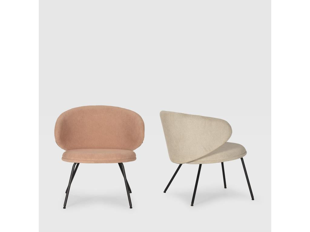 Mobenze - Fauteuil en tissu et métal - Rose KXAW04509