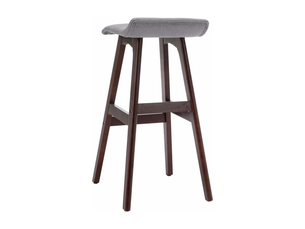 Tabourets de bar lot de 2 gris clair tissu BUQH41319