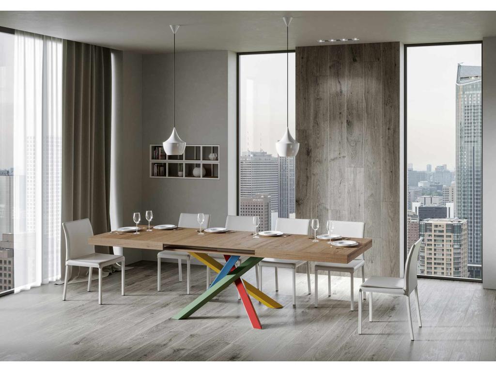 Table extensible 90x140/400 cm Volantis Chêne Nature cadre 4/B KWAB13476