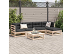 Salon de jardin 6 pcs avec coussins bois de pin massif BXIS64254