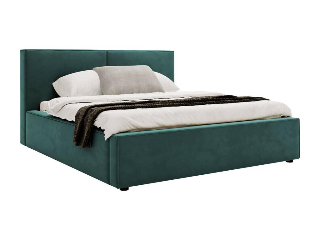 Lit Mobenze 117 Double Vert 160x200 Tapisserie Sommier à Mobenze 180x223x98cm TUQF24416