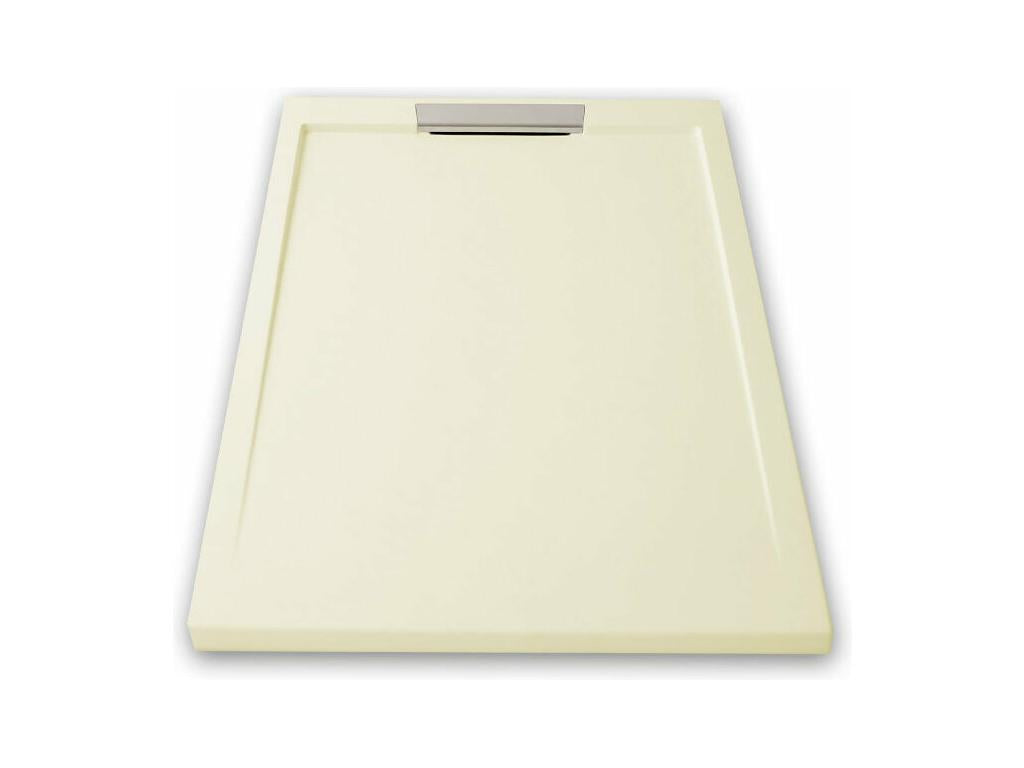 Receveur de douche 70x110cm extra plat Mobenze en résine surface ardoisée beige PZTD78979