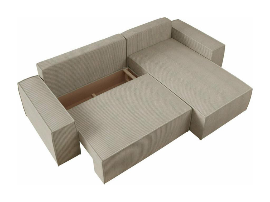 Canapé d'angle Mobenze 108 Vert Fonction de couchage Boîte de literie 279x181x94cm ASCC48799