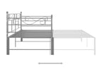 Cadre de canapé-lit extensible Gris Métal 90x200 2 VGOU92823