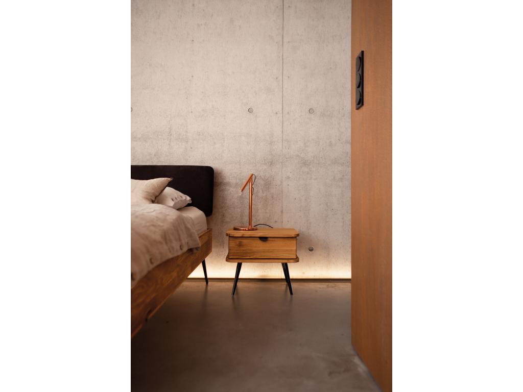 Mobenze - Table de nuit avec tiroir en chêne sauvage finition à l'huile naturelle TNGA28804