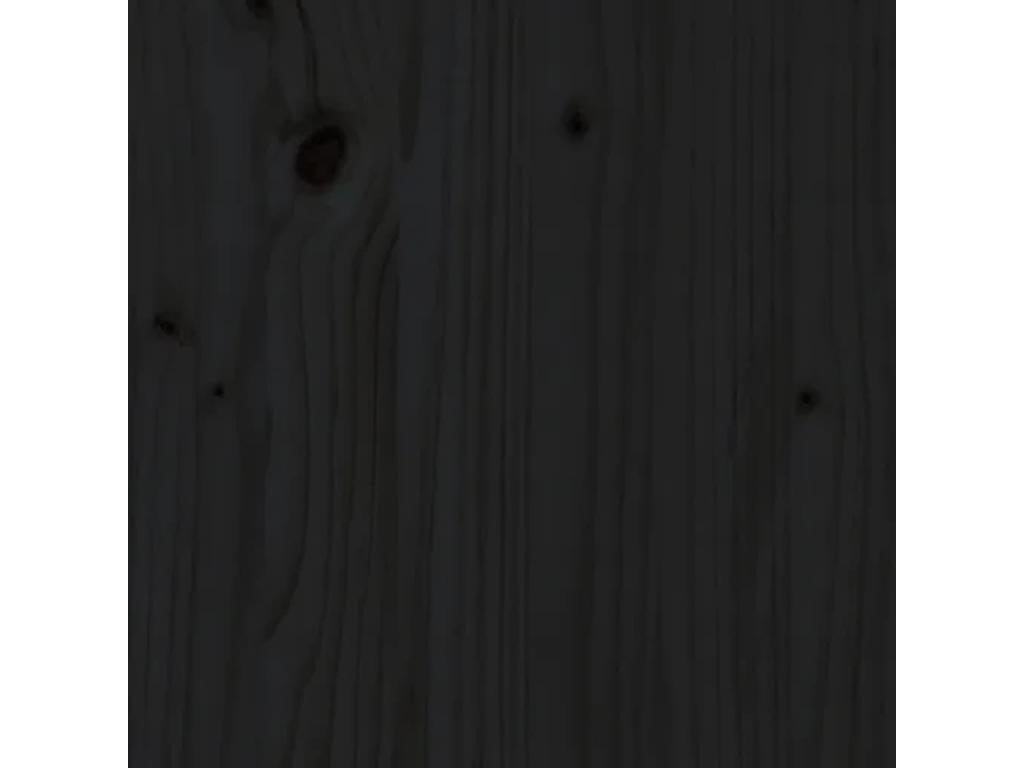 Tête de lit Noir 106x4x100 cm Bois massif de pin MMCB15907