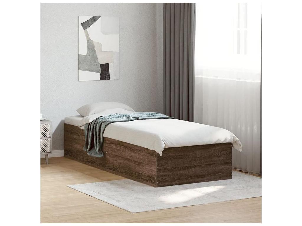 Cadre de lit chêne marron 90x200 Mobenze d'ingénierie QZOD56379