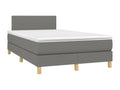 Sommier à Mobenze de lit avec matelas gris foncé 120x190cm tissu XPFN28964