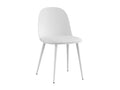 Chaise 'Mobenze' Coussin PU Blanc dimension H81 x L51 x P44 idéal pour votre cuisine ou salle à manger MGVS26407