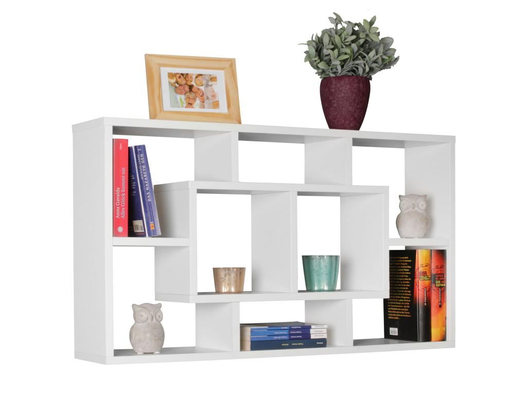 Étagère Murale 85x47.5x16 cm Étagère Suspendue Flottante Design Moderne IHVL49143