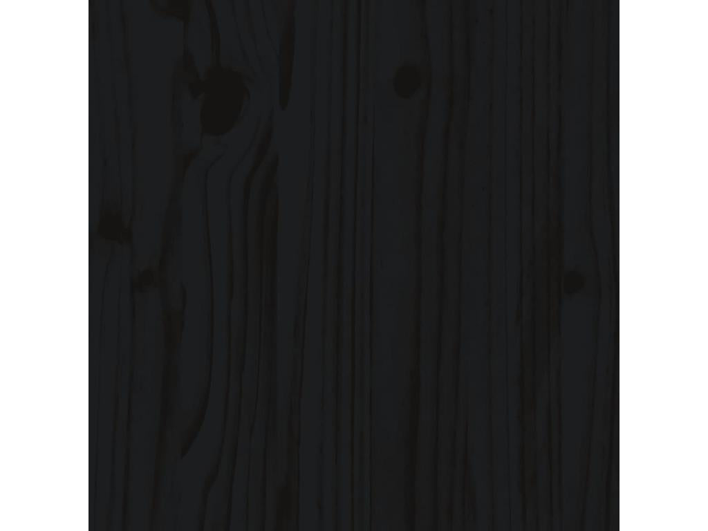 Lit surélevé de jardin noir 119.5x40x39 bois de pin massif RWCP80816