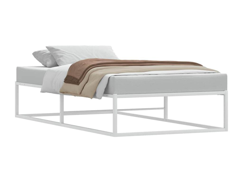 Cadre de lit sans matelas blanc 90x200 cm métal WTUE62170