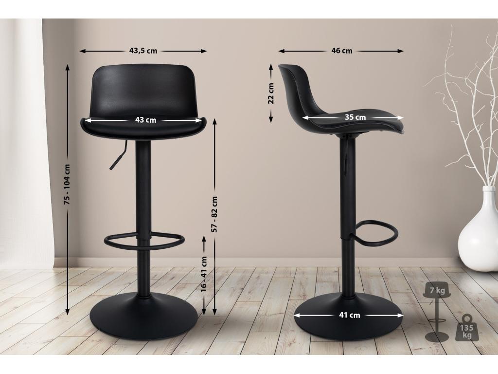 Lot de 4 tabourets métal argentée 43,5x46x75 cm 10 0004493 VZHL60372