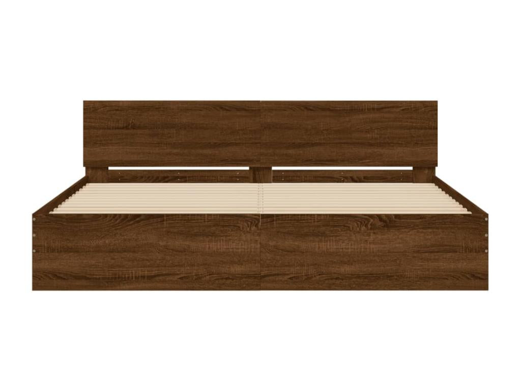 Cadre de lit sans matelas chêne marron 180x200 cm RGVP33078