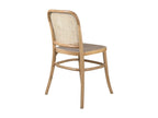 Lot 2 chaises vintage style classique romantique Mobenze clair rotin naturel Mobenze UDSN97344