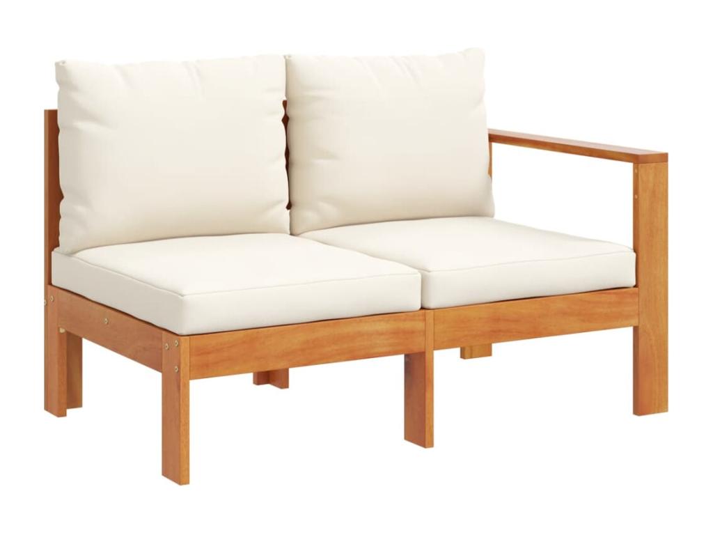 Salon de jardin avec coussins 4 pièces bois d'Boislis massif ZHWB17895