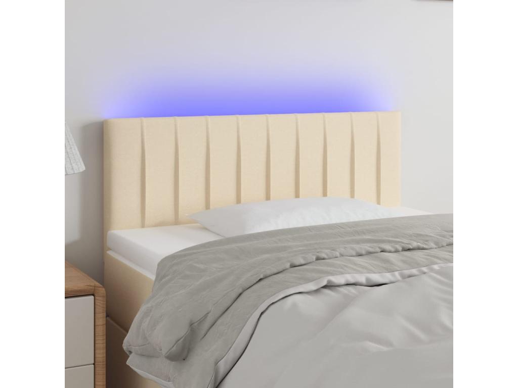 Tête de lit à LED Crème 80x5x78/88 cm Tissu ODAJ06866