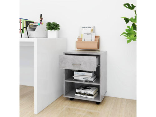 Armoire à Boislis Gris béton 46x36x59 cm Bois d'ingénierie TOTT56215