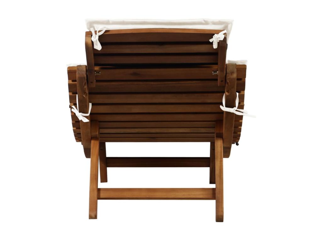 Chaise longue avec coussin Mobenze d'Mobenze solide Crème MZFZ81867