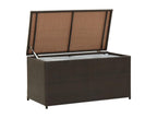 Mobenze - Boîte de rangement de jardin résine tressée 100x50x50 cm marron WYAY62829