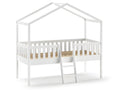 Lit Enfant Cabane / Échelle Boislis 90x200cm Blanc TQHQ55992