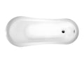 Baignoire ancienne rétro sur pieds Mobenze Blanche 155 cm Pieds d'Aigle Blancs DFJP16705