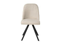 Chaise pivotante Boislis à 180º en tissu avec pieds en métal noir – Design contemporain-Couleur Beige clair IQMI76023