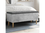 Banc de rangement gris béton 102x42x46 Mobenze d'ingénierie HQTV45926