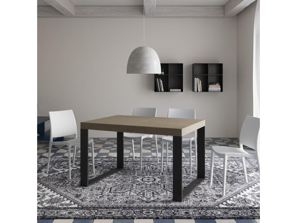 Table extensible 90x120/224 cm Mobenze pieds anthracite VYSS51743