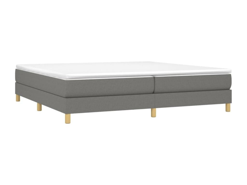 Lit à sommier tapissier avec matelas Gris foncé 200x200cm Tissu BGJM51389