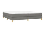 Lit à sommier tapissier avec matelas Gris foncé 200x200cm Tissu BGJM51389