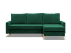 Canapé d'angle avec fonction couchage Coussin réversible Vert MYYG42650