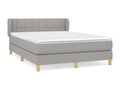 Lit à sommier tapissier avec matelas Gris clair 140x200cm Tissu ZRRR22806