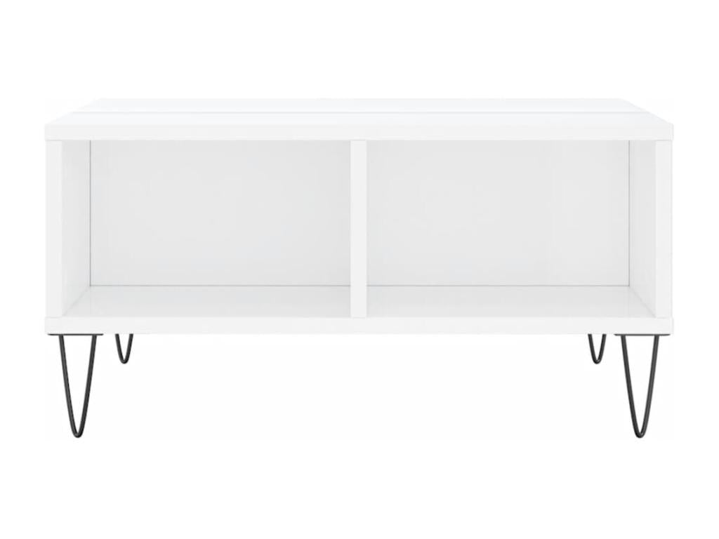 Table basse blanc brillant 60x60x30 cm Mobenze d'ingénierie KAJF39066