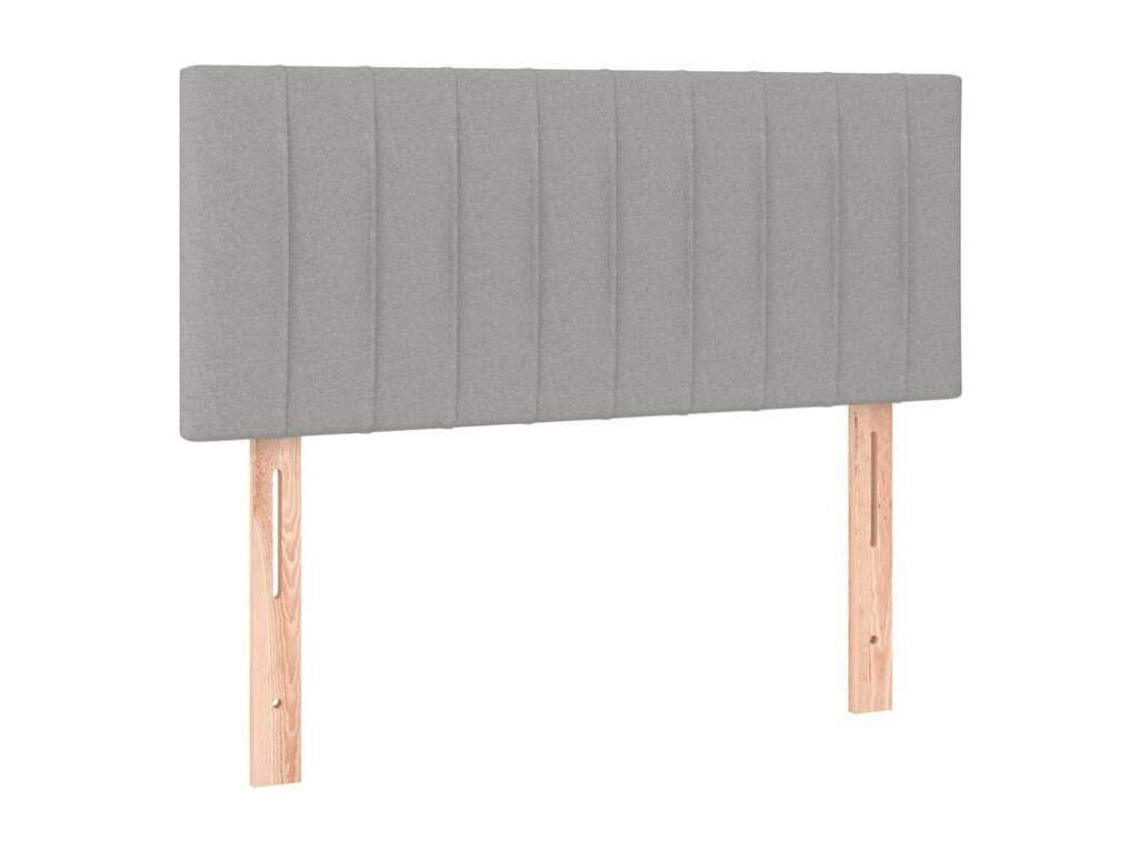 Sommier à Boislis de lit avec matelas Gris clair 90x200 Tissu HHYF41227