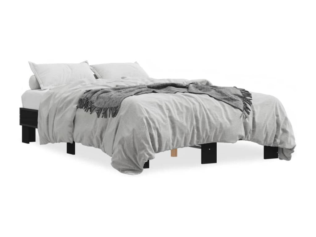 Cadre de lit sans matelas noir 140x200 cm IOGS13179