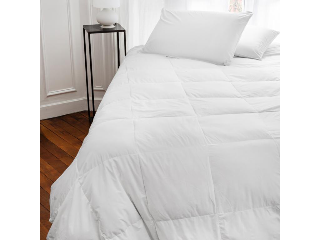 Couette tempérée 140x200 cm PLUMDOR garnissage naturel plumettes de canard 300 g/m2 YLHK00426