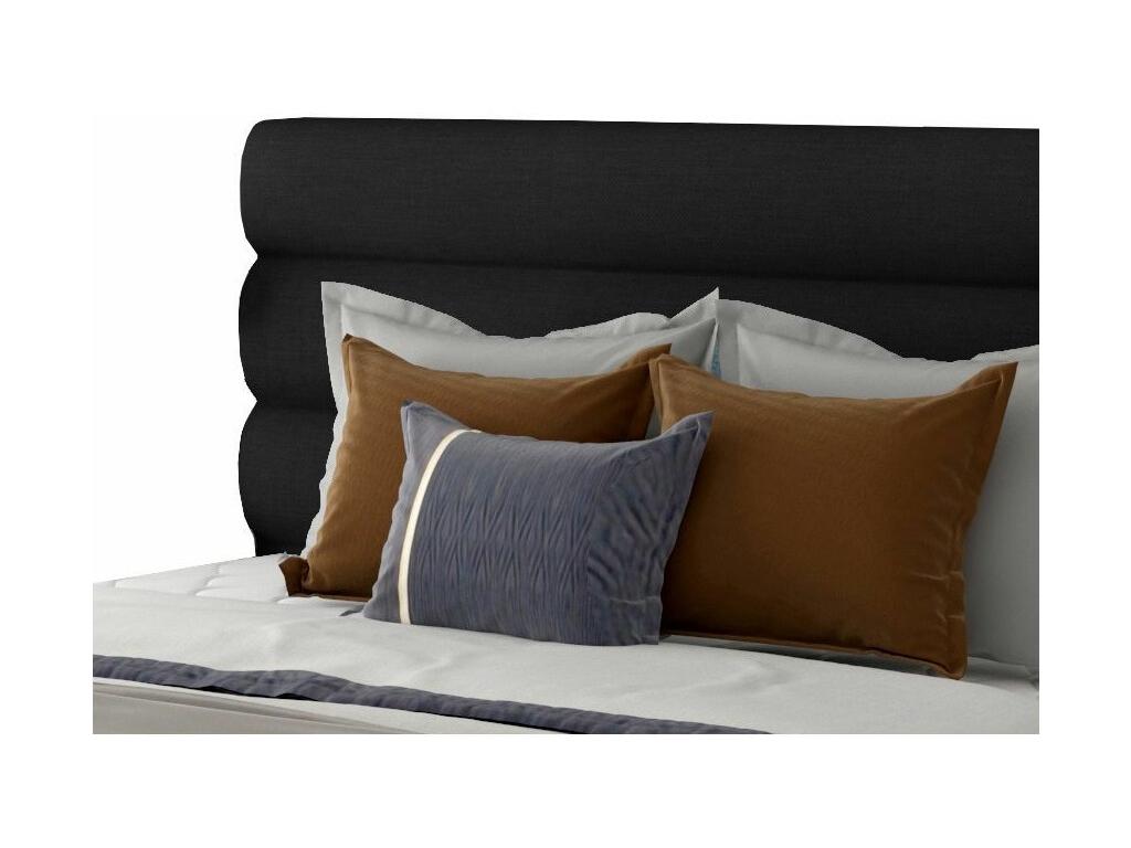Lit design tissu noir Mobenze - 4 tailles-160x200 VWQX21309