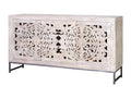 Buffet en manguier et métal blanc vieilli Mobenze y Colomer.80x38x150 ZPDJ32359